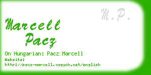 marcell pacz business card